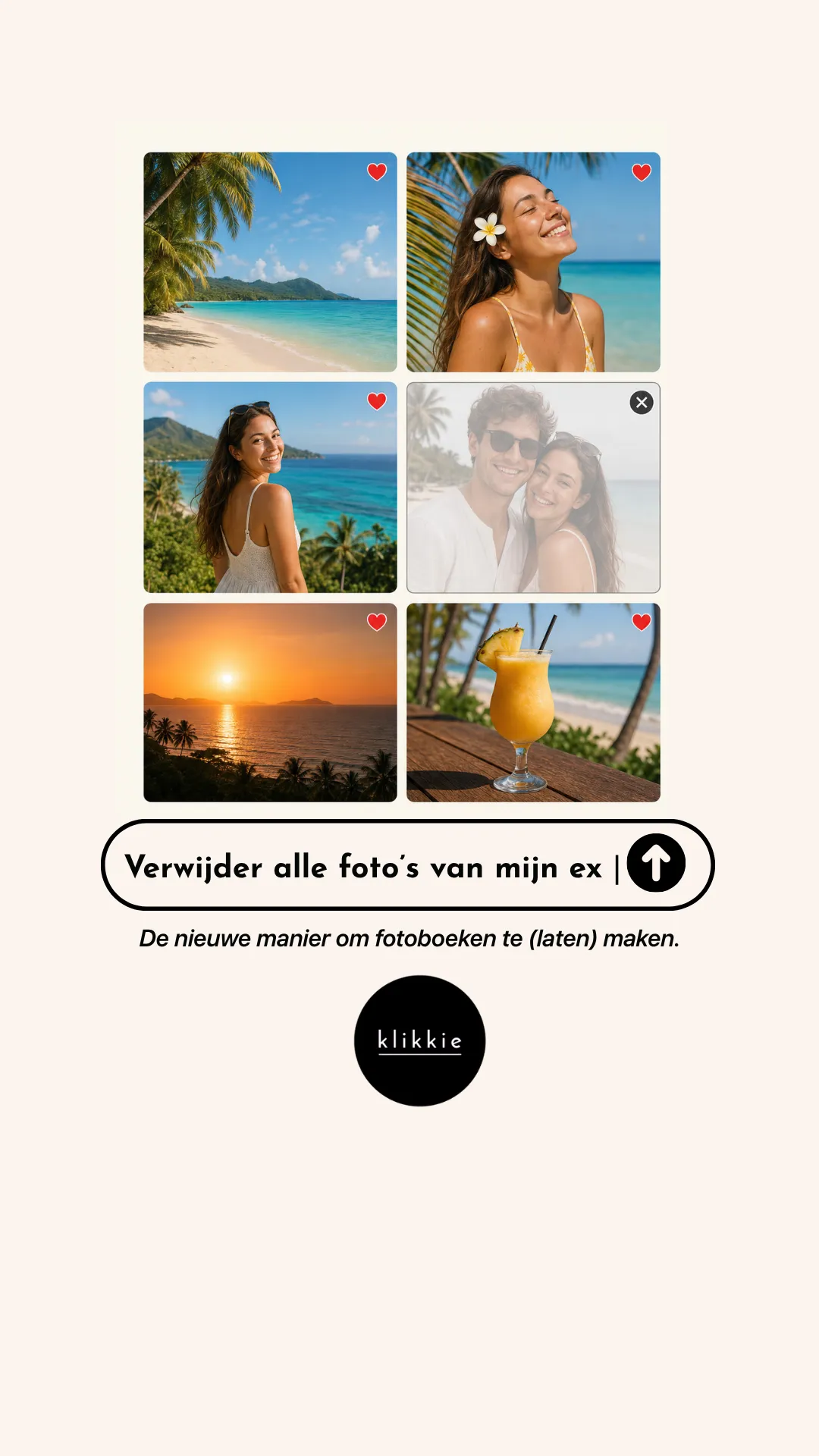 In klikkie kies je welke vakantiefoto’s in je fotoboek komen